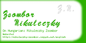 zsombor mikuleczky business card